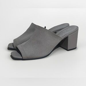 MIA Hillary Stretch Knit Slip On Block Heels women’s shoes size 8.5 Dark Gray